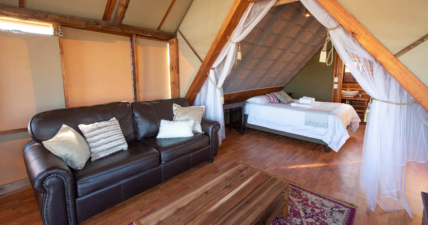 Bedroom at Buffelshoek Camp in the Manyeleti, South Africa