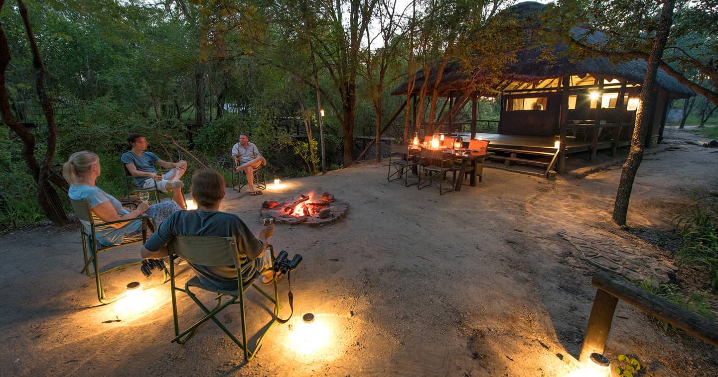 Enjoy a boma evening at Ndzhaka Camp